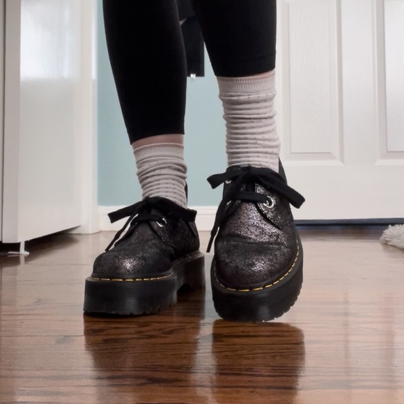 Dr. Marten Holly Iridescent Gunmetal Platform - Picture 2 of 8